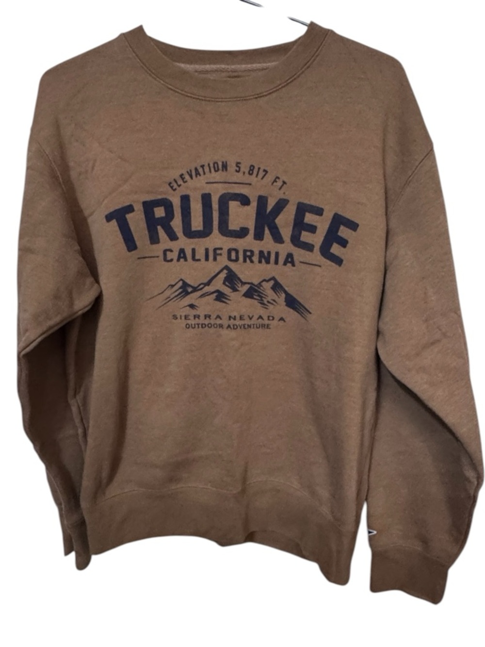 Blue 84 Brown Crewneck Sweatshirt Truckee California Hiking Ski Women’s S MINTY